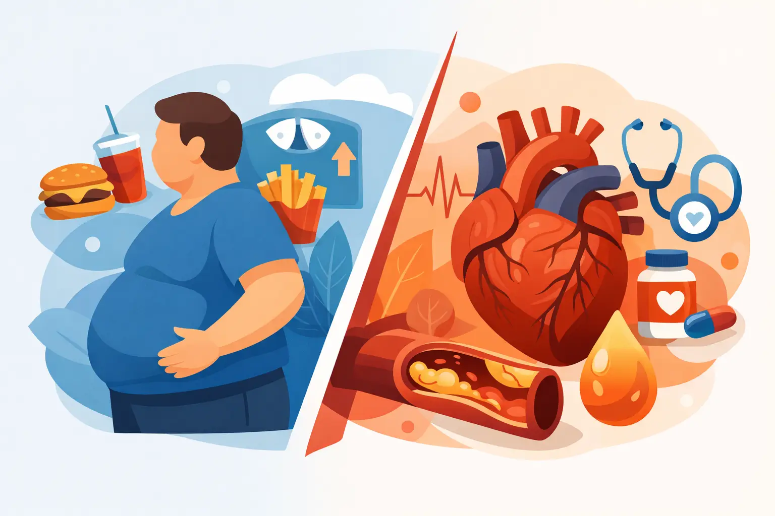 A obesidade aumenta o risco de doenças cardíacas?